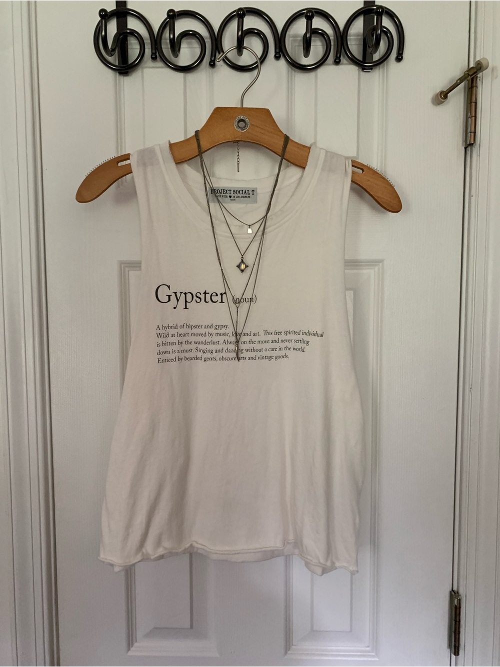 Retro Project Social T White “Gypster” Muscle Tank